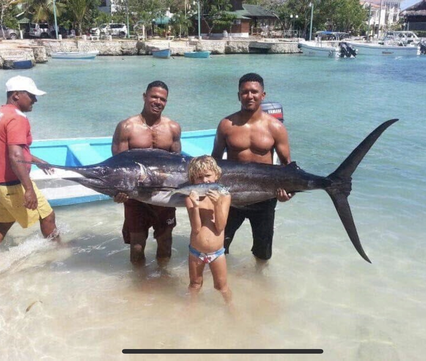 Huge marlin landed at the Bayahibe marina